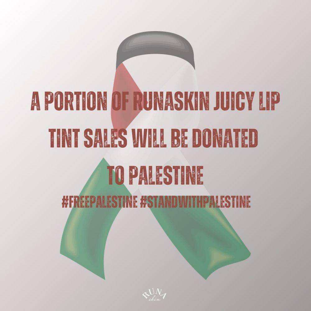 Runa Beauty mendukung Palestina. (instagram.com/runaskin)