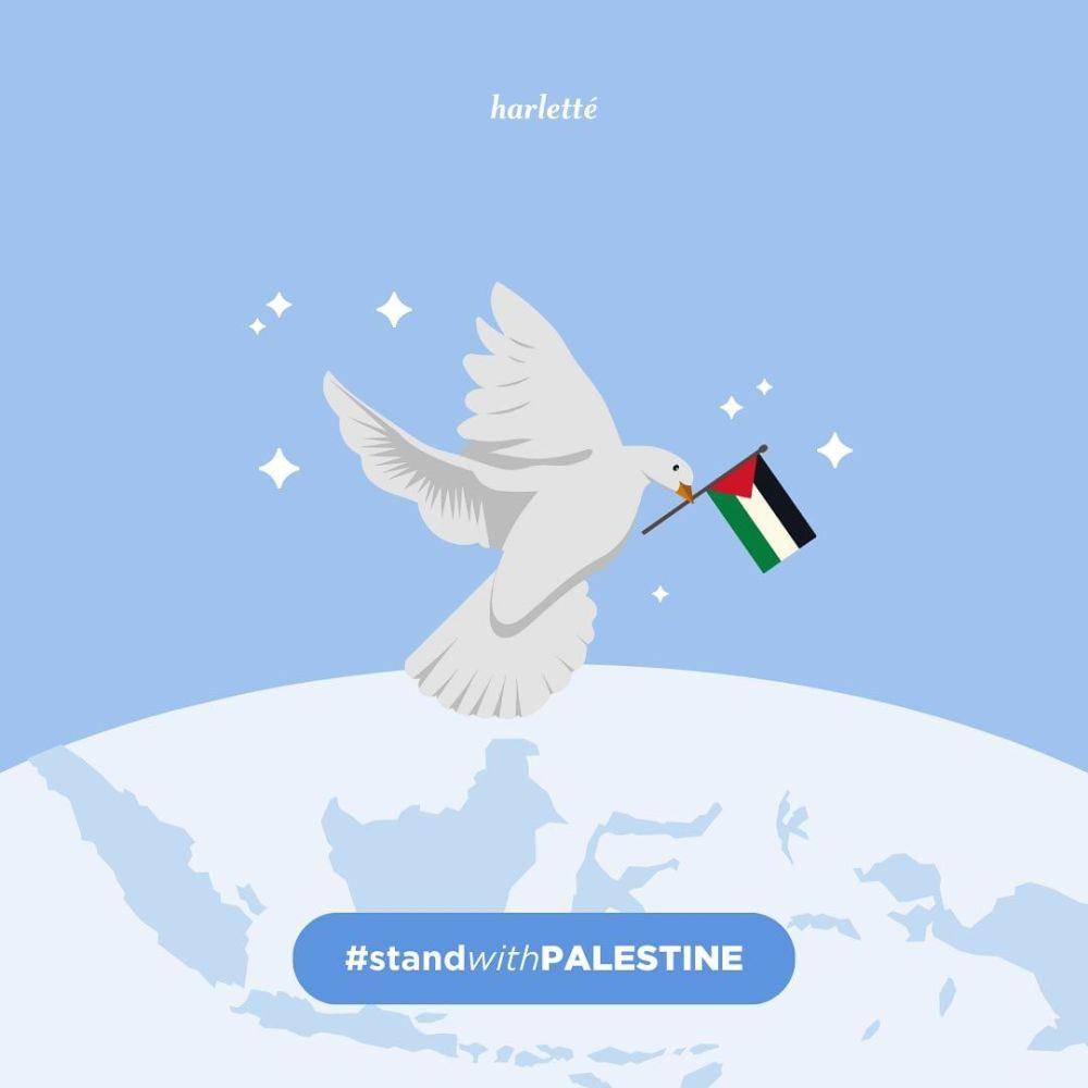 Harlette Beauty mendukung Palestina. (instagram.com/harlettebeauty)