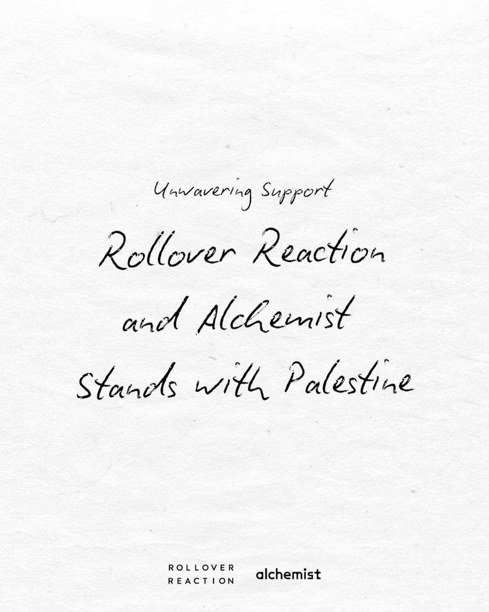 Rollover Reaction mendukung Palestina. (instagram.com/rollover.reaction)