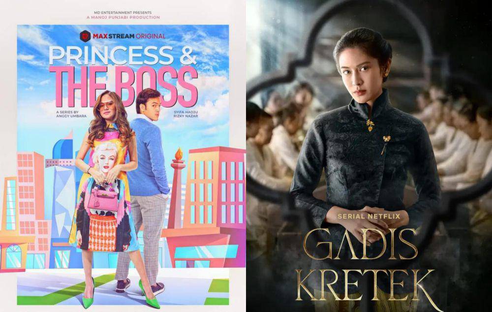 Aktris menjadi pemeran utama di series adaptasi novel 2023 (dok. MD Entertainment / Princess and the Boss | dok. BASE Entertainment / Gadis Kretek)