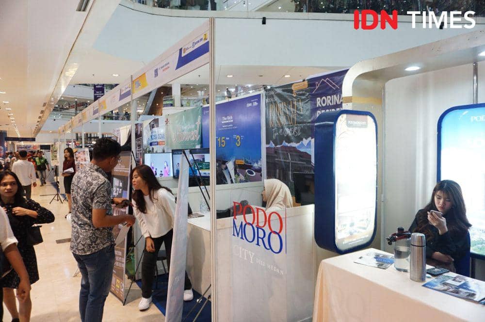 Pameran REI Expo 2023 di Plaza Medan Fair (IDN Times/Doni Hermawan)