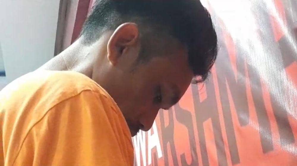 Pria yang disebut bantuan polisi (banpol) Jatanras Polres Gowa ditahan usai memperkosa siswi SMA/Istimewa