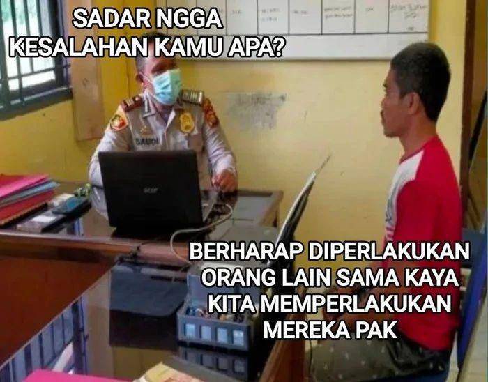 Meme lapor polisi (.instagram.com/memecomic.id)