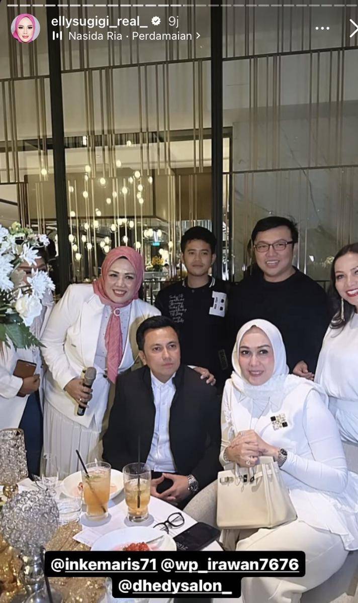 potret artis di pesta ultah ke-41 Bebizie (Instagram.com/ellysugigi_real_)