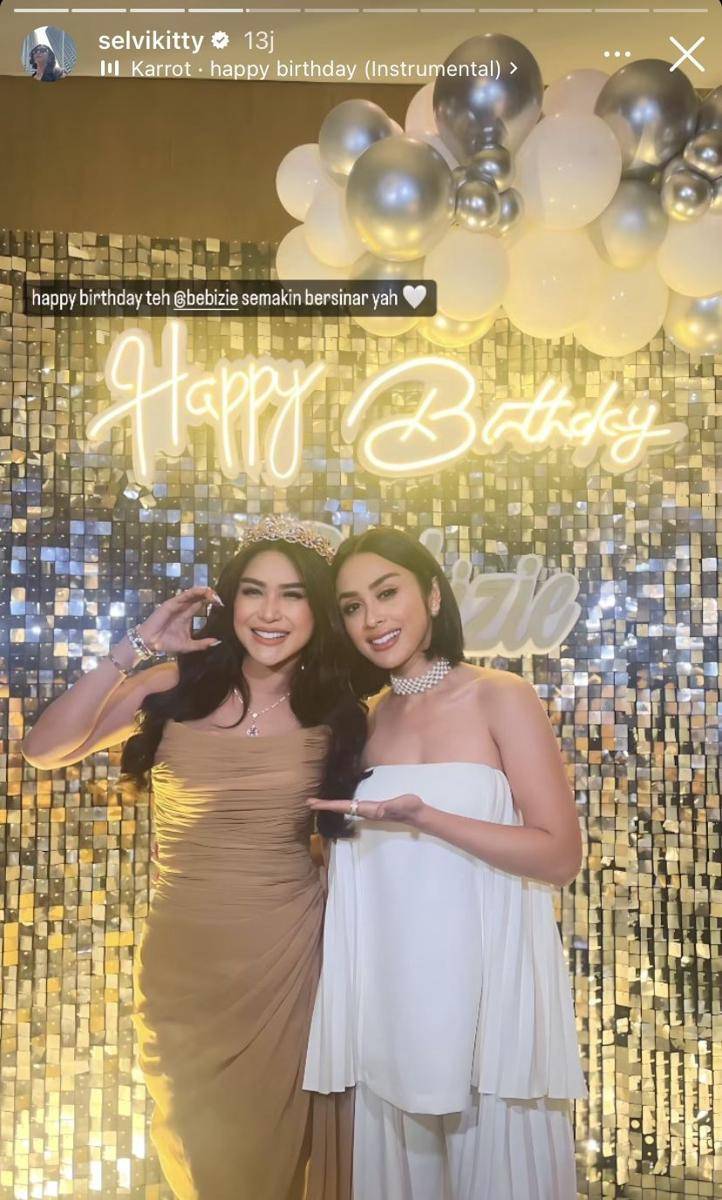 potret artis di pesta ultah ke-41 Bebizie (Instagram.com/selvikitty)