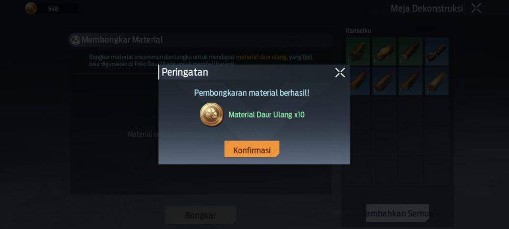 material daur ulang Undawn (dok. Tencent Games/Undawn)