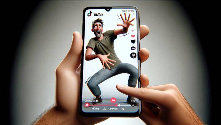 ilustrasi sebuah konten FYP di TikTok (dok. chat.openai.com)