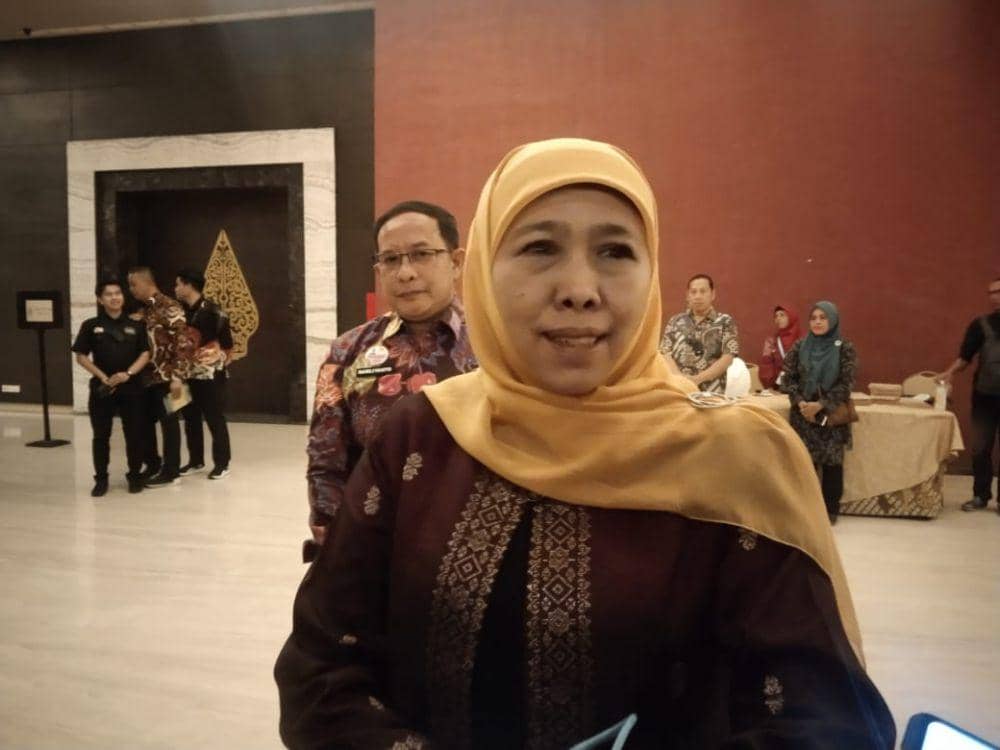 Khofifah saat ditemui di The Singhasari Resort Kota Batu. (IDN Times/Rizal Adhi Pratama)