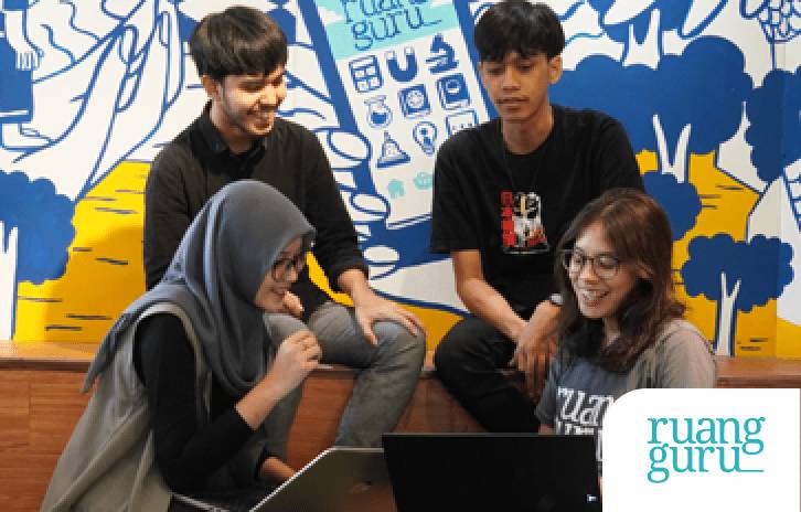 ilustrasi bekerja di Ruangguru (ruangguru.com/program)