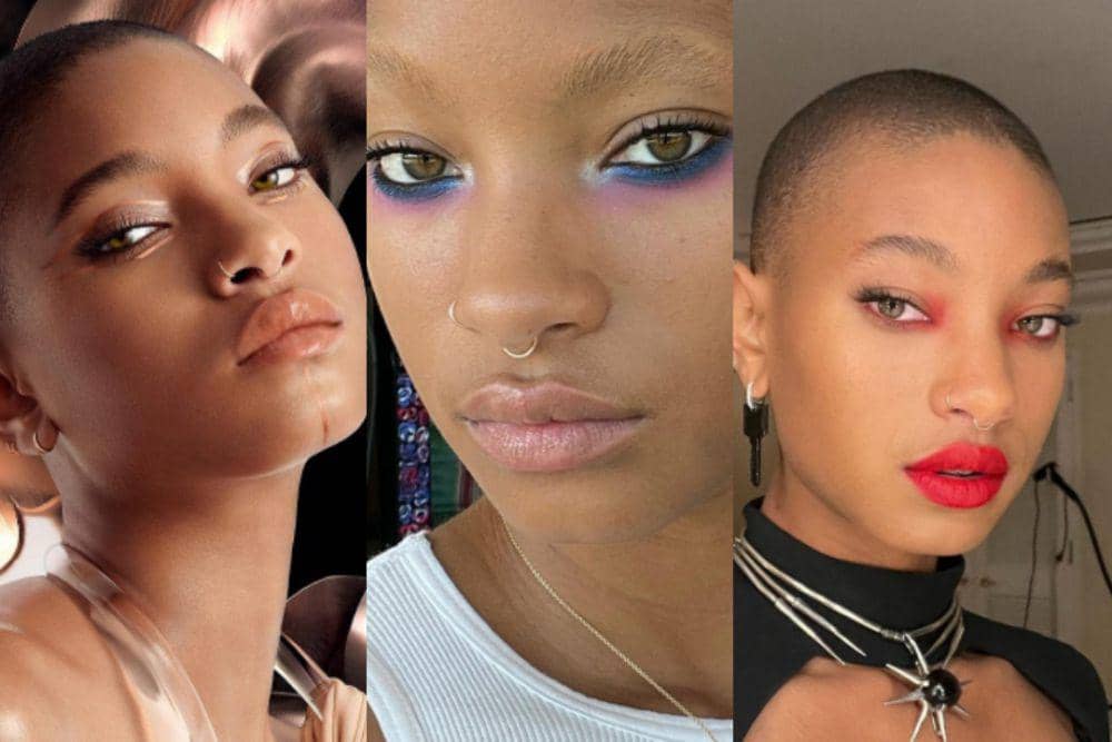 9 Inspirasi Makeup Soft hingga Nyentrik ala Willow Smith, Unik!
