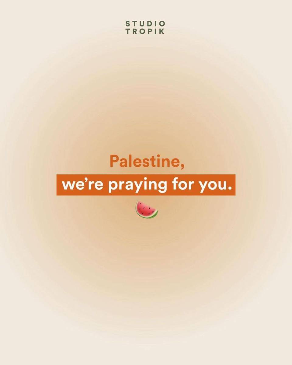 Studio Tropik mendukung Palestina. (instagram.com/studiotropik)