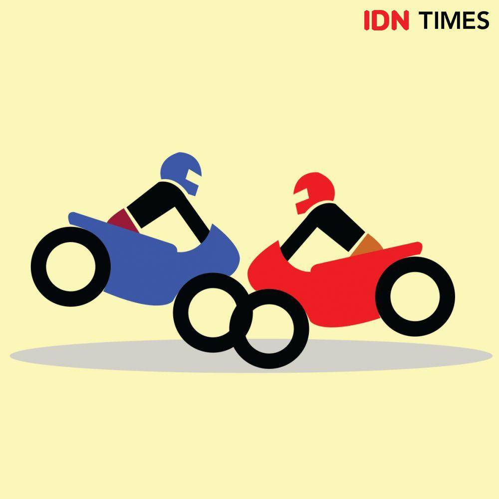 Ilustrasi kecelakaan motor. (IDN Times/Mia Amalia)
