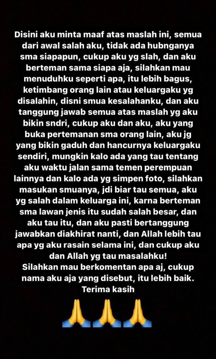 Gunawan Dwi Cahyo buka suara (instagram.com/gunawandwicahyo13)