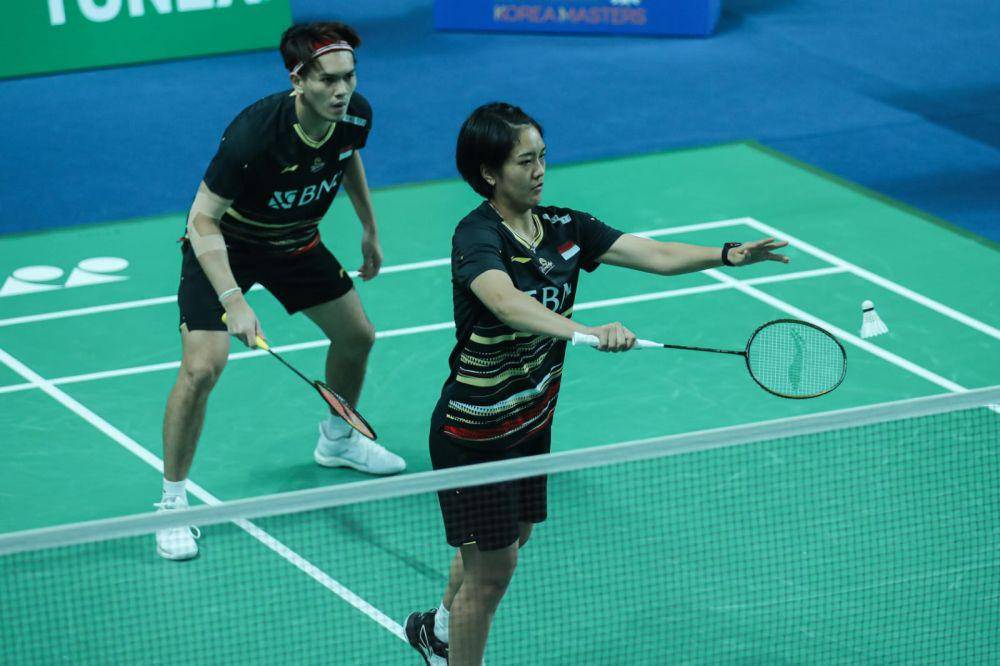 Adnan Maulana/Nita Violina Marwah di Korea Masters 2023 (dok.PP PBSI)