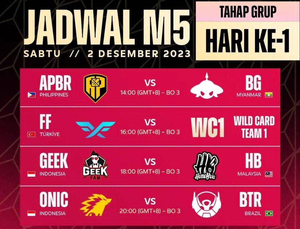 potret jadwal pertandingan di M5 World Championship (instagram.com/realmobilelegendsid)