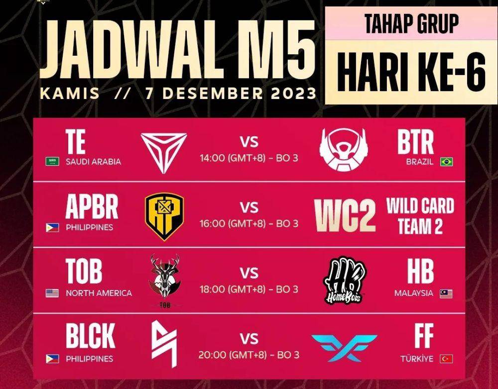 potret jadwal pertandingan di M5 World Championship (instagram.com/realmobilelegendsid)