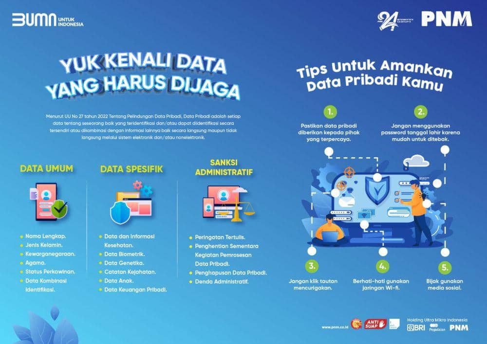 Nasabah PNM Mekaar diminta agar tidak mudah membagikan informasi pribadi dan apik dalam melindungi data milik sendiri. (dok. PNM)