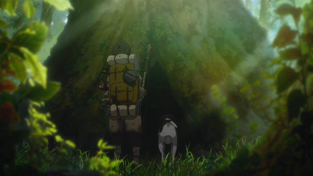 seorang anak memasuki pohon di atas makam Eren. (dok. MAPPA/Attack on Titan)