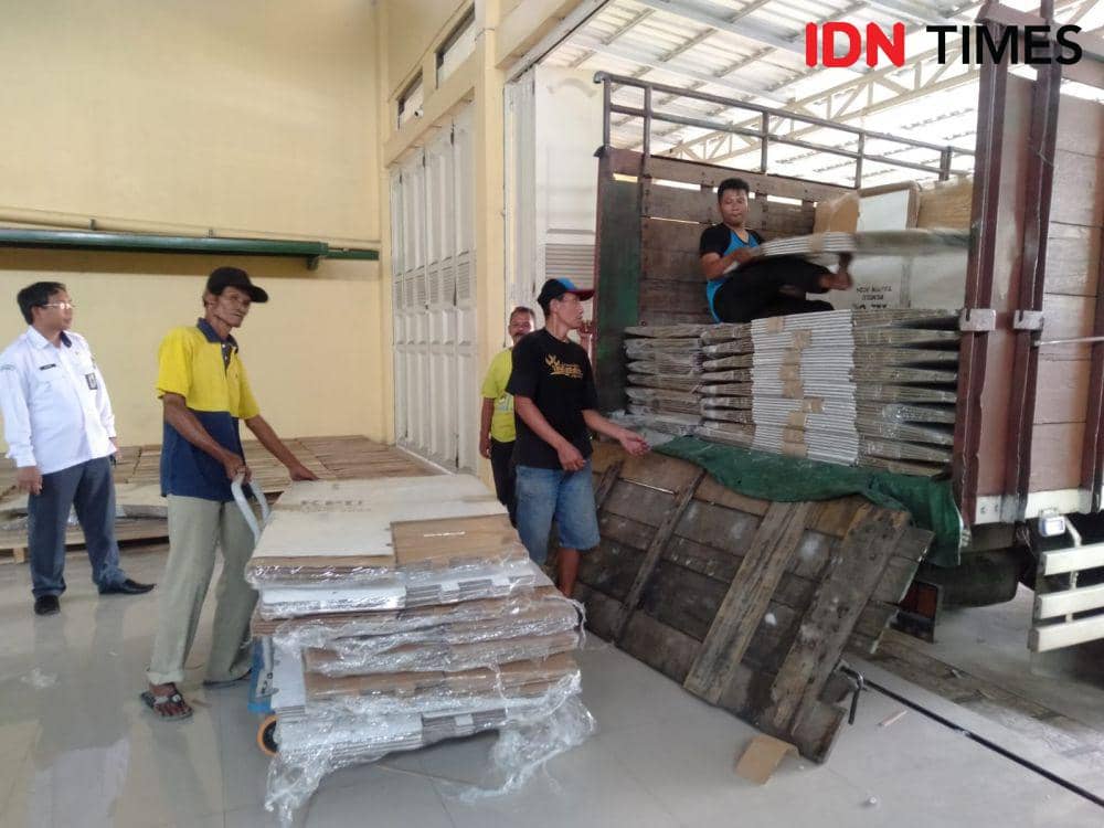 4.300 Lembar Kotak Suara Pemilu Tiba di Gudang KPU Bantul