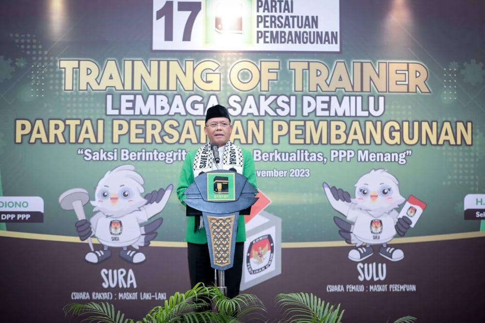 Plt Ketua Umum PPP, Mardiono dalam acara pelatihan saksi pemilu (IDN Times/Istimewa)