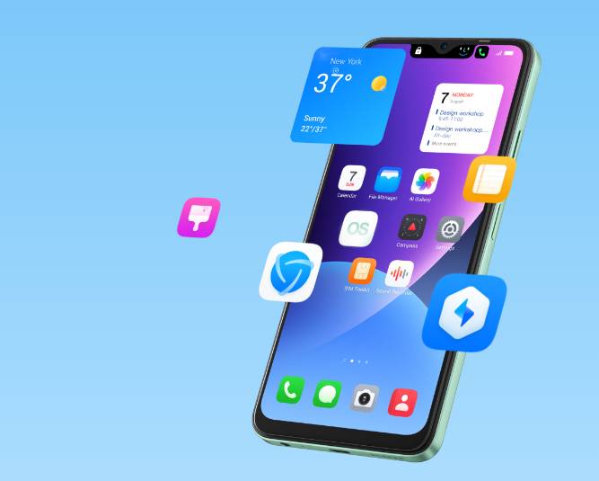 ilustrasi antarmuka itelOS 13 (itel-life.com)