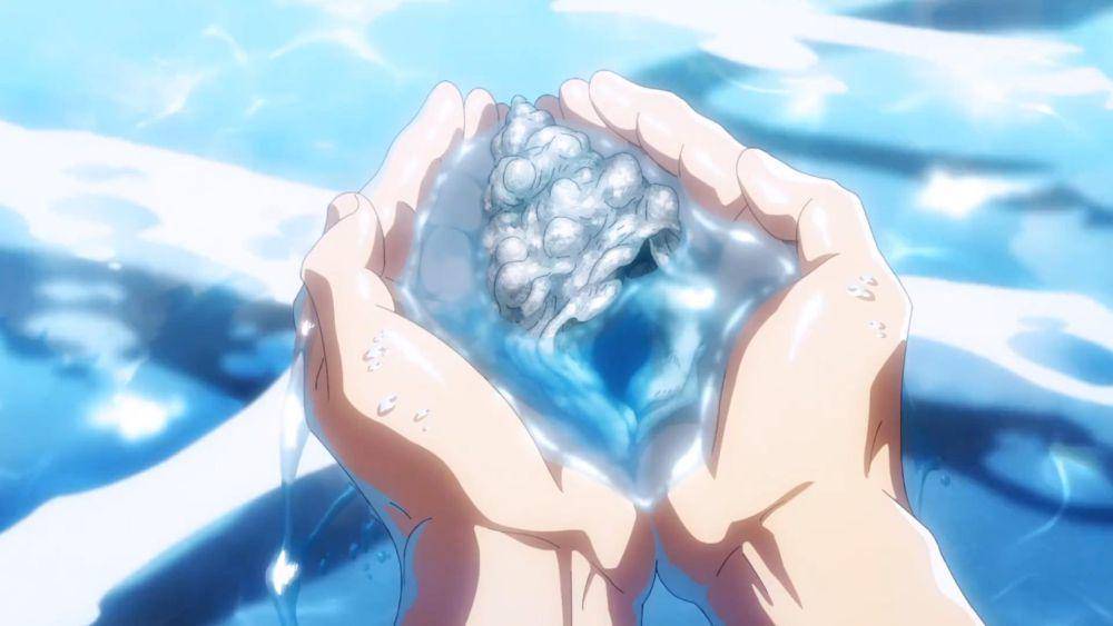 Armin mengambil kerang. (dok. MAPPA/Attack on Titan)