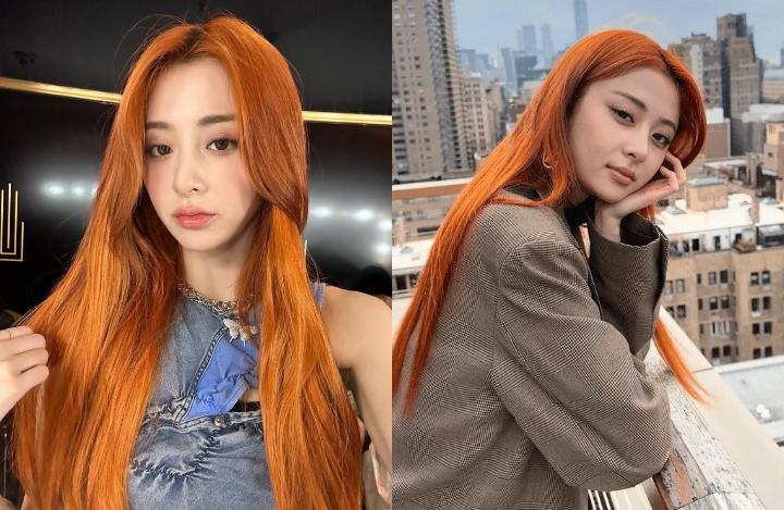 9 Potret Huh Yunjin LE SSERAFIM dengan Rambut Ginger, Memesona!