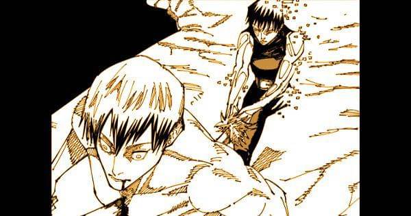 Maki menusuk Naoya ( Dok. Shueisha / Jujutsu Kaisen )