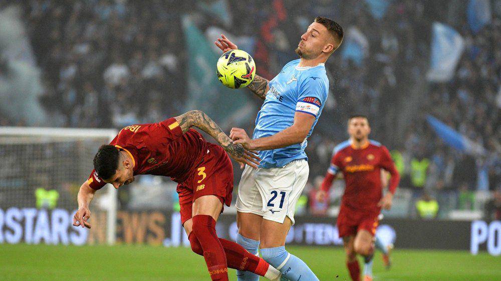 Lazio melawan AS Roma di Serie A 2022/2023. (twitter.com/OfficialSSLazio)