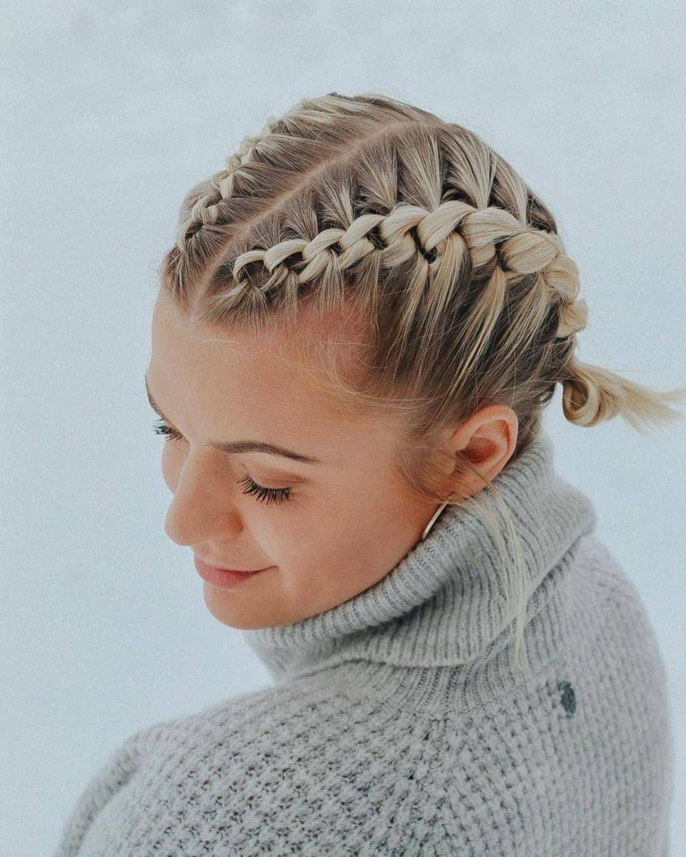 Rambut pendek kepang. (instagram.com/jbraidsandbows)