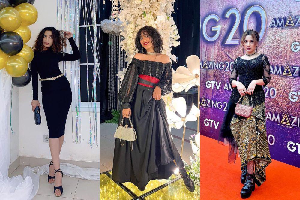9 OOTD Warna Hitam ala Naimma Aljufri, Gayanya Edgy dan Elegan!