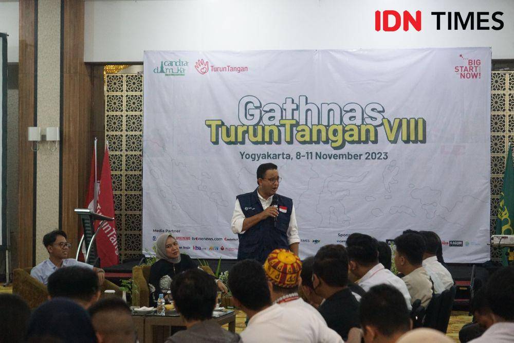 Gathering Nasional TurunTangan, di Hotel Grand Serela, Jumat (10/11/2023). (IDN Times/Herlambang Jati Kusumo)