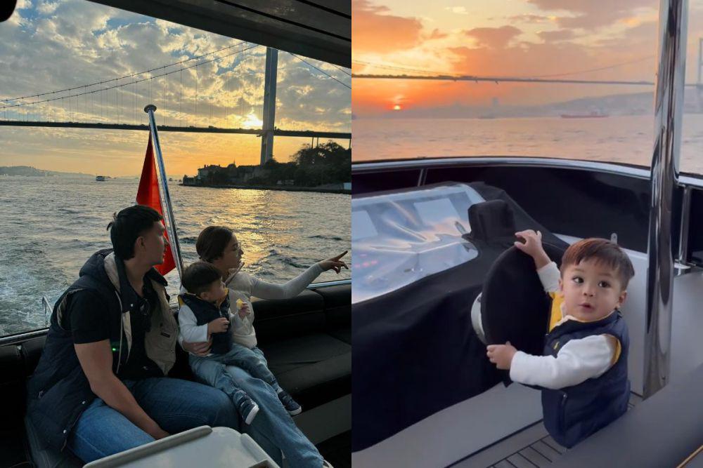 7 Momen Nikita Willy Berlayar di Selat Bosphorus, Baby Iz Jadi Nakhoda