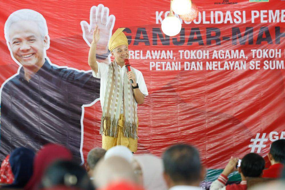 Ganjar Pranowo melakukan safari politik Kabupaten Deli Serdang, Sumatra Utara (Sumut), pada Jumat (10/11/2023) (IDN TImes/Istimewa)
