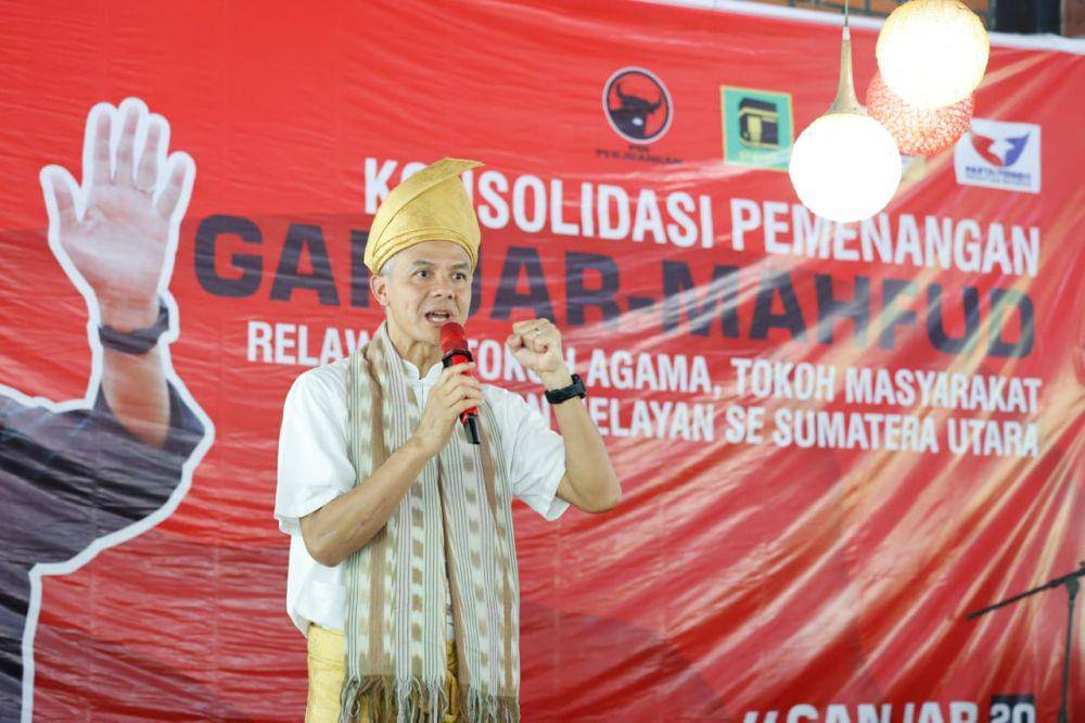 Ganjar Pranowo melakukan safari politik Kabupaten Deli Serdang, Sumatra Utara (Sumut), pada Jumat (10/11/2023) (IDN TImes/Istimewa)