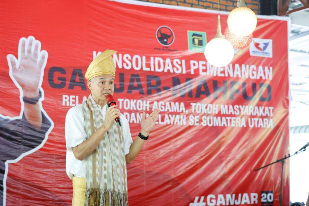 Ganjar Pranowo melakukan safari politik Kabupaten Deli Serdang, Sumatra Utara (Sumut), pada Jumat (10/11/2023) (IDN TImes/Istimewa)