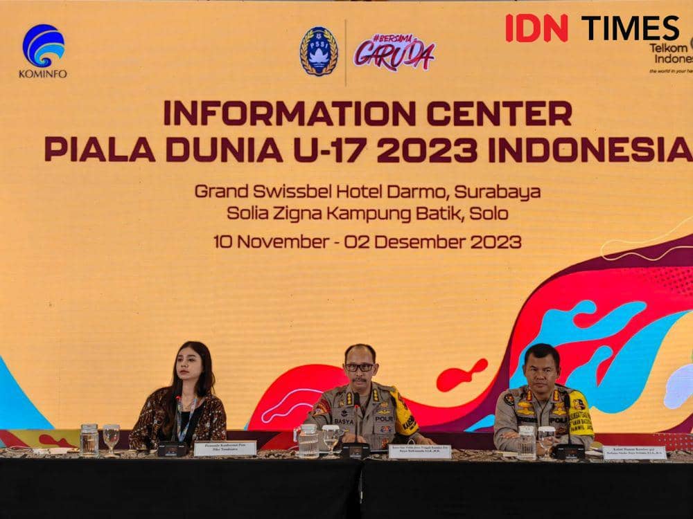 Jumpa pers pengamanam Piala Dunia U17. (IDN Times/Larasati Rey)