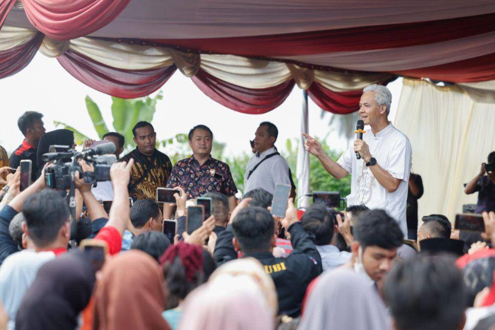 Ganjar Pranowo hadir dalam acara gebyar seni dan budaya di Kabupaten Deli Serdang, Sumatra Utara (Sumut), Jumat (10/11/2023) (IDN TImes/Istimewa)