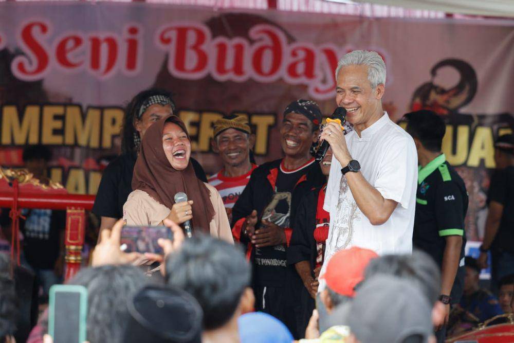 Ganjar Pranowo hadir dalam acara gebyar seni dan budaya di Kabupaten Deli Serdang, Sumatra Utara (Sumut), Jumat (10/11/2023) (IDN TImes/Istimewa)