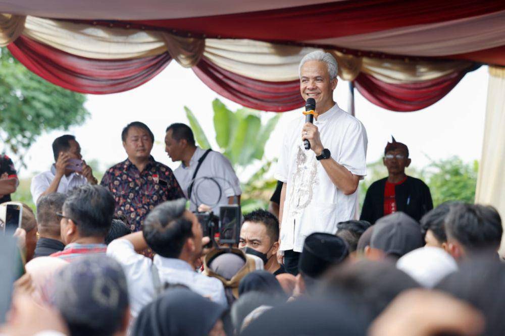 Ganjar Pranowo hadir dalam acara gebyar seni dan budaya di Kabupaten Deli Serdang, Sumatra Utara (Sumut), Jumat (10/11/2023) (IDN TImes/Istimewa)