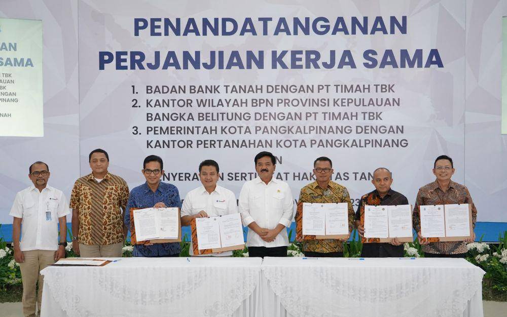 PT Timah Teken Kerja Sama dengan Badan Bank Tanah (Dok/Humas)