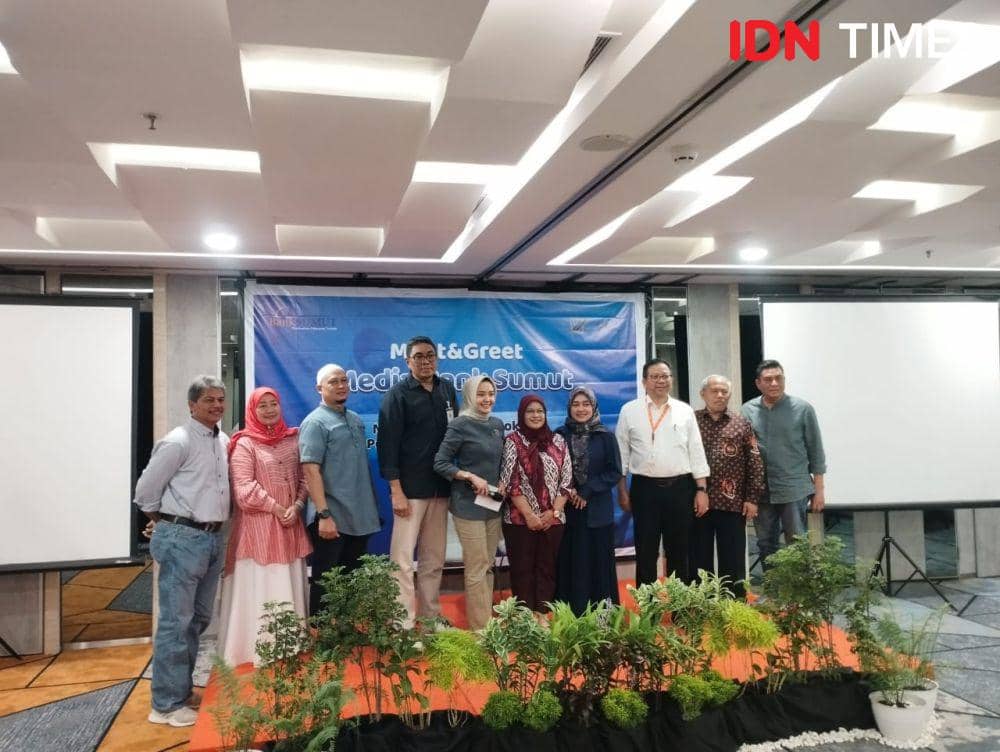 Meet and Greet Media Bank Sumut, Jumat (10/11/2023) (IDN Times/Doni Hermawan)