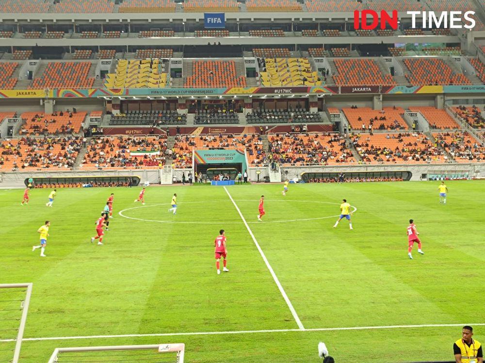 Brasil U-17 keok dari Iran U-17 di JIS, Sabtu (11/11/2023). (IDN Times/Tino).