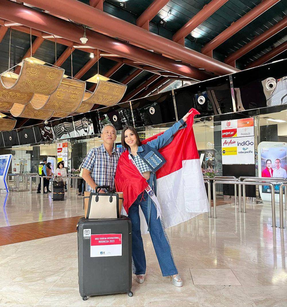 Potret Wakil Indonesia Berangkat ke Miss Tourism International 2023 (Instagram.com/tania.saputra)