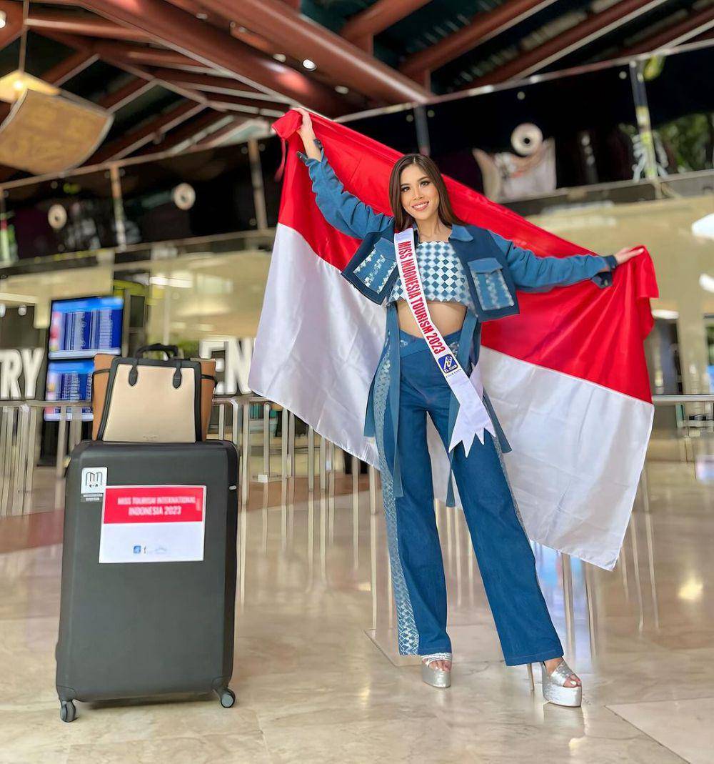 Potret Wakil Indonesia Berangkat ke Miss Tourism International 2023 (Instagram.com/tania.saputra)