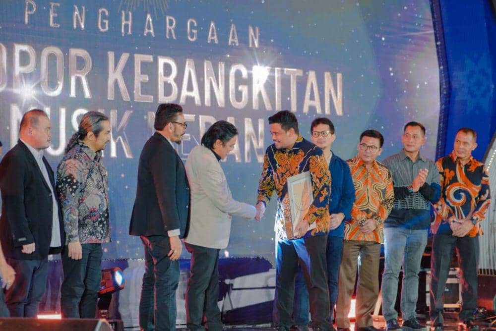 Wali Kota Medan Bobby Nasution saat menghadiri Anugerah Musik Medan 2023 di JW Marriott Medan, Jumat (10/11/2023) malam (Dok.AMM)