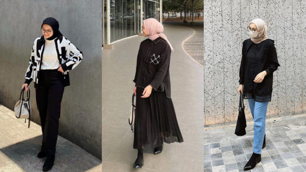 9 Ide Outfit Hitam ala Alaeka Bachir yang Simple dan Kece!