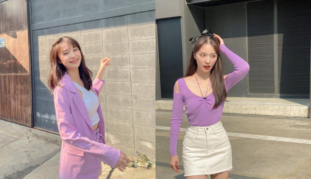 8 Inspirasi Outfit Nuansa Lilac ala Jan Ployshompoo, Look-nya Feminin!