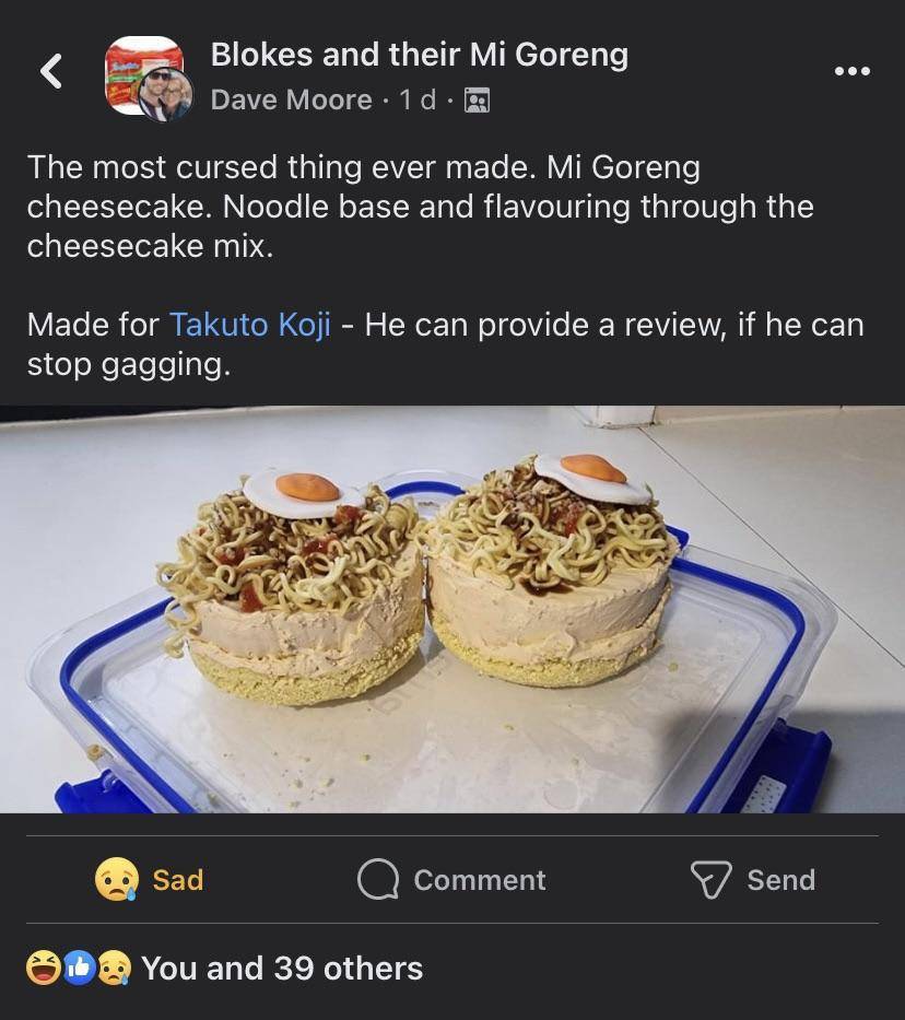 potret hidangan cheesecake nyentrik (reddit.com/user/ComfiestTaco69)