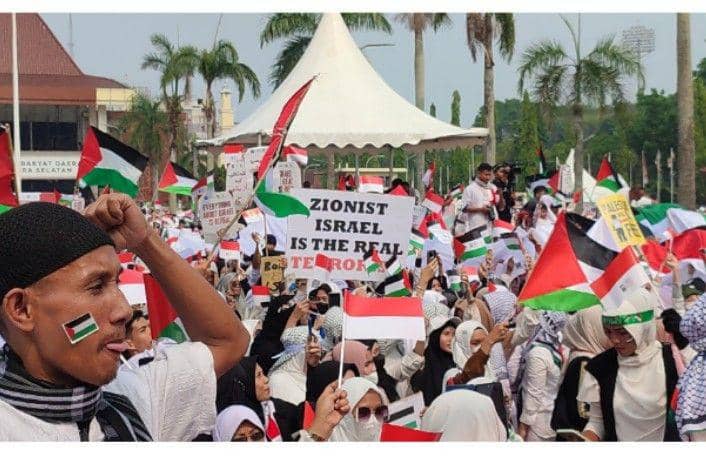 10 Ribu Warga Palembang Ikut Aksi Bela Palestina (IDN Times/Istimewa)